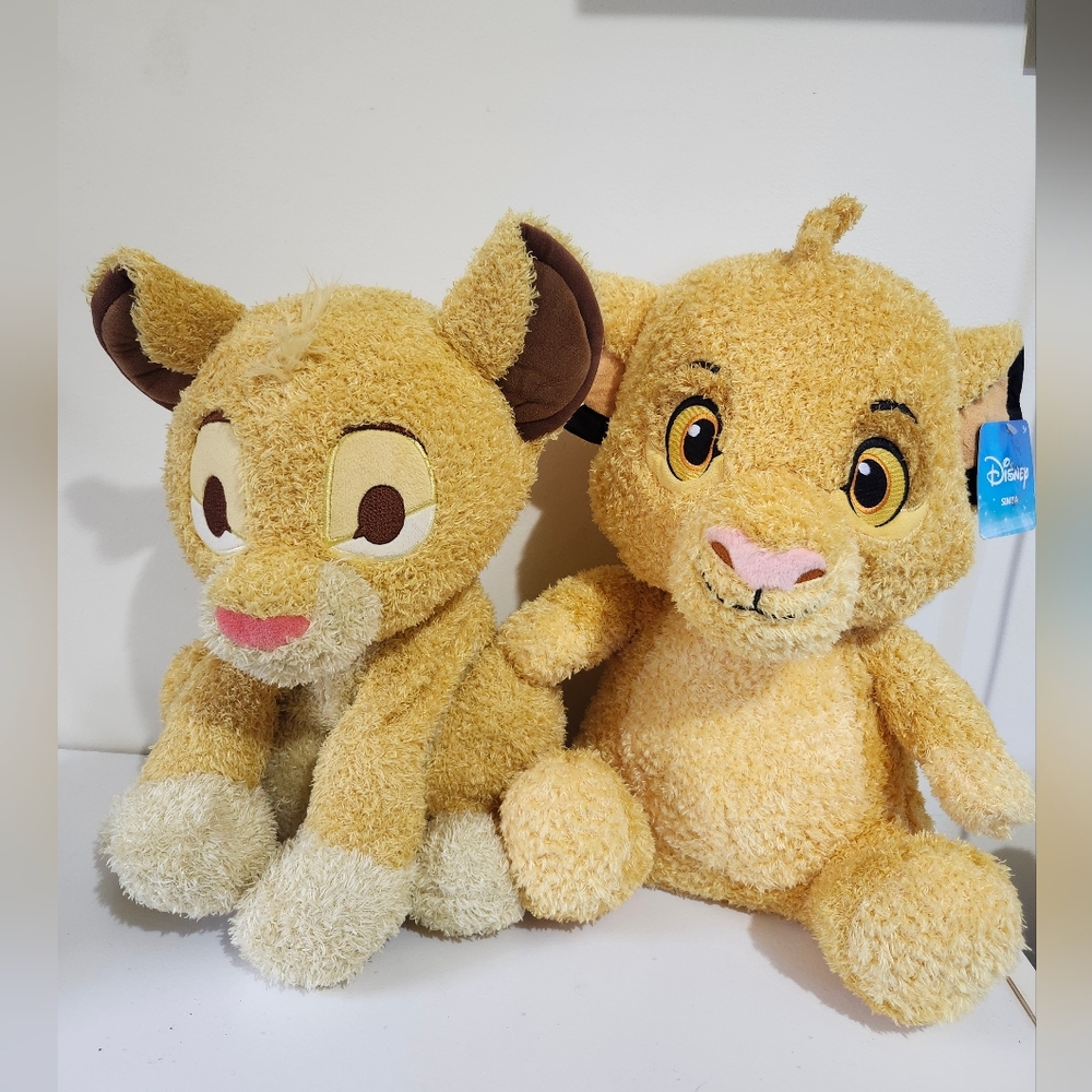 Disney Store Parks Simba The Lion King Weighted Plush Toy Set Cute Just Play lot